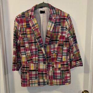 Lord & Taylor Colorful Plaid Women's Blazer